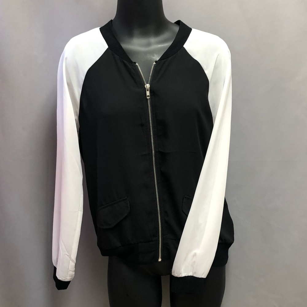 Charlotte Russe Sheer Varsity Jacket
